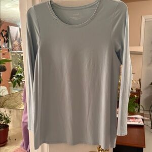 J. Jill Soft Blue Long Sleeve Tee